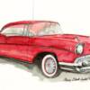 OLD RED CHEVY, watercolor illustration, 
published in the Home News Tribune, 
Day in the Life of North Brunswick, 
NOT FOR SALE