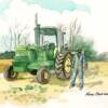 JOHN DEERE, water color illustration, 
published in the Home News Tribune, 
Day in the Life of Plainsboro, 
NOT FOR SALE